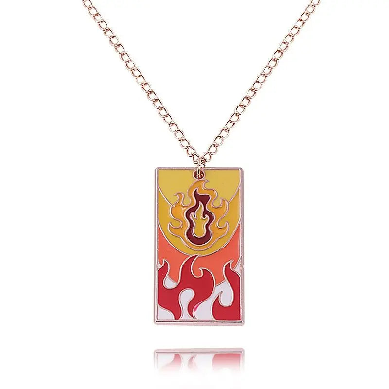 Demon Slayer Anime Peripheral Kochou Shinobu Metal Necklace Pendant Fashion Personalized Accessories Cosplay Niche Gifts