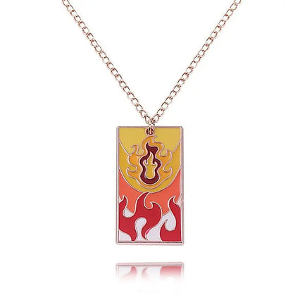 Demon Slayer Anime Peripheral Kochou Shinobu Metal Necklace Pendant Fashion Personalized Accessories Cosplay Niche Gifts
