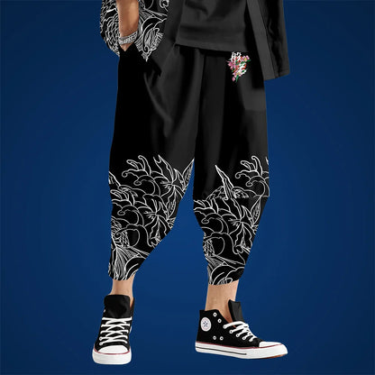 Kuro-Kimono Print Print Buddha Stones (Kimono Top not included)