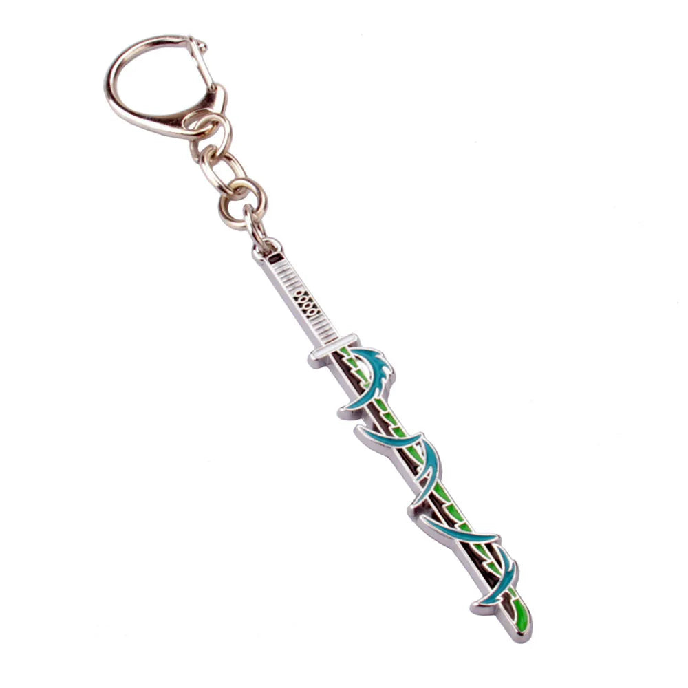 Anime Demon Slayer Kimetsu no Yaiba Keychain Anime Cosplay Sword Key Chains Metal Pendant Keyring llaveros Accessories Gifts