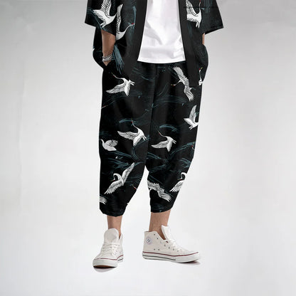Kuro-Kimono Print Print Buddha Stones (Kimono Top not included)