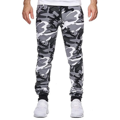 2025 Autumn And Winter New Men's Casual Camouflage Waist Drawstring Large Size Solid Color Sports Jogging Pants