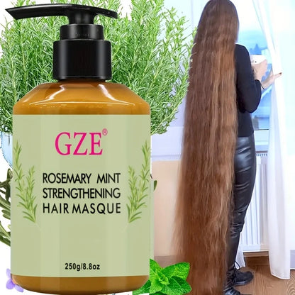 GZE Rosemary Mint Strong Hair Masque Hair Mask Conditioner Hair Care Pepper Mint Enhanced Deep Moisturizing